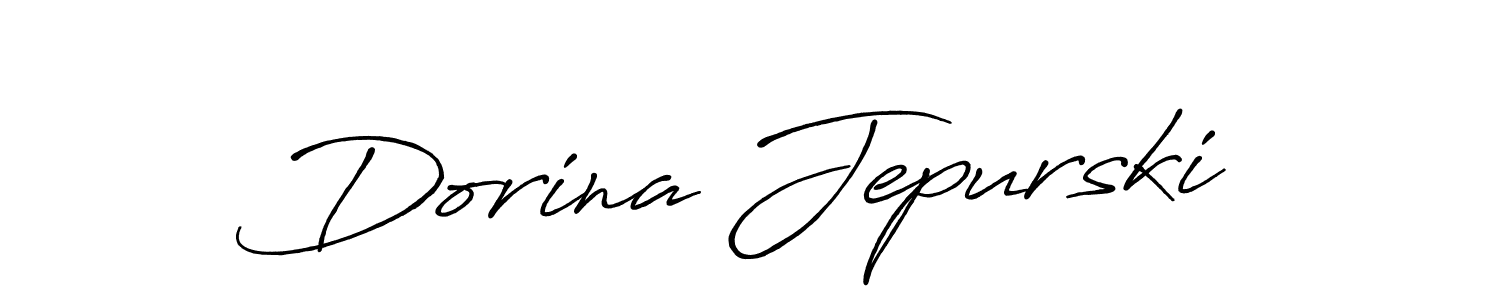 You should practise on your own different ways (Antro_Vectra_Bolder) to write your name (Dorina Jepurski) in signature. don't let someone else do it for you. Dorina Jepurski signature style 7 images and pictures png