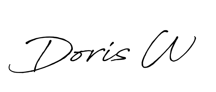 How to Draw Doris W signature style? Antro_Vectra_Bolder is a latest design signature styles for name Doris W. Doris W signature style 7 images and pictures png