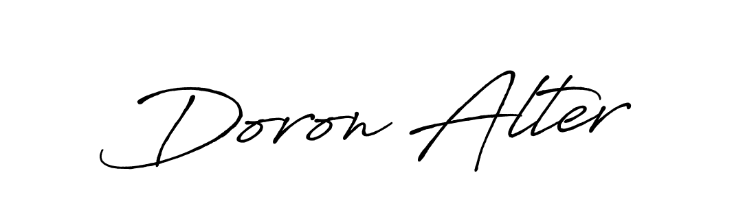 Make a beautiful signature design for name Doron Alter. With this signature (Antro_Vectra_Bolder) style, you can create a handwritten signature for free. Doron Alter signature style 7 images and pictures png