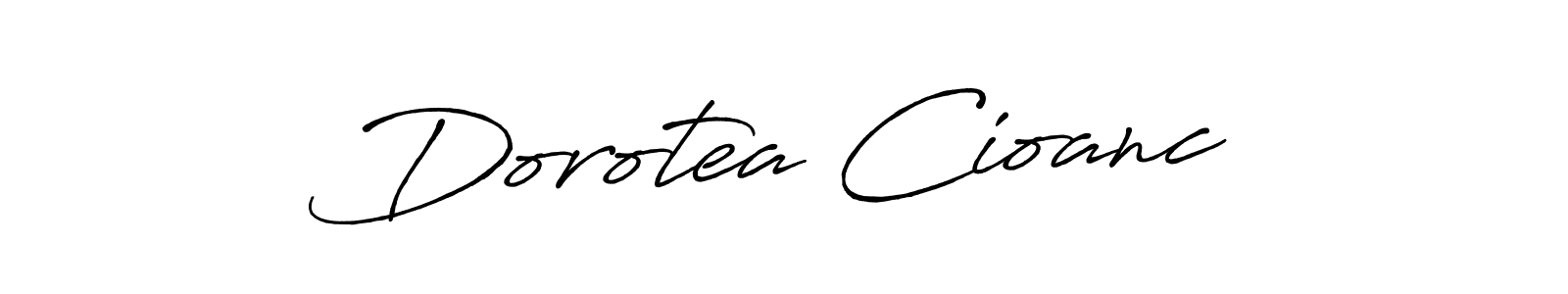 Design your own signature with our free online signature maker. With this signature software, you can create a handwritten (Antro_Vectra_Bolder) signature for name Dorotea Cioancă. Dorotea Cioancă signature style 7 images and pictures png