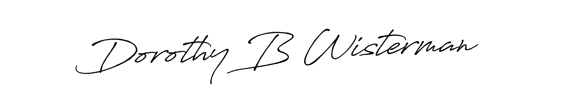 This is the best signature style for the Dorothy B Wisterman name. Also you like these signature font (Antro_Vectra_Bolder). Mix name signature. Dorothy B Wisterman signature style 7 images and pictures png