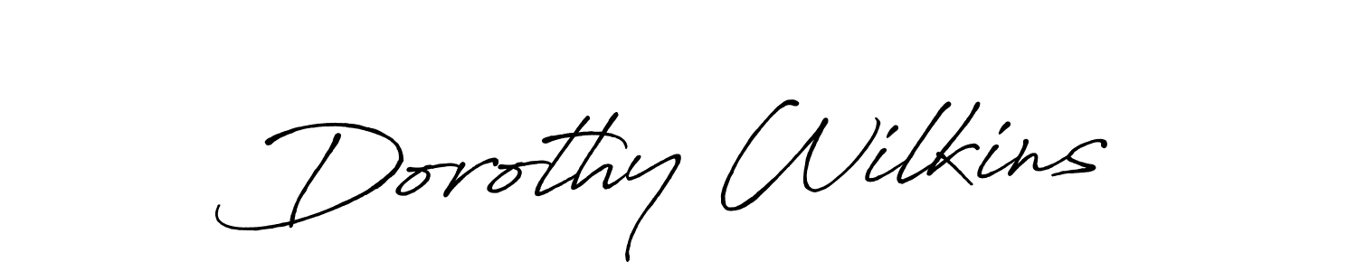 How to make Dorothy Wilkins name signature. Use Antro_Vectra_Bolder style for creating short signs online. This is the latest handwritten sign. Dorothy Wilkins signature style 7 images and pictures png