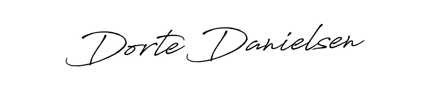 Make a short Dorte Danielsen signature style. Manage your documents anywhere anytime using Antro_Vectra_Bolder. Create and add eSignatures, submit forms, share and send files easily. Dorte Danielsen signature style 7 images and pictures png