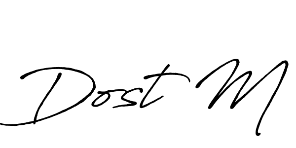 How to Draw Dost M signature style? Antro_Vectra_Bolder is a latest design signature styles for name Dost M. Dost M signature style 7 images and pictures png