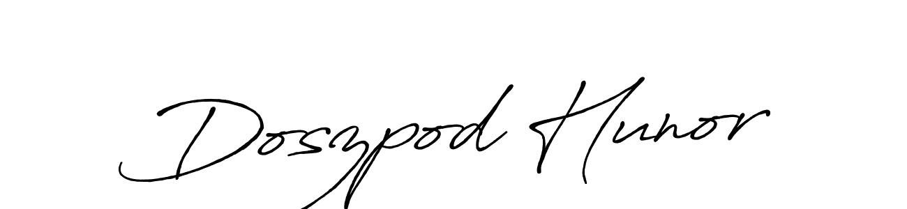 Similarly Antro_Vectra_Bolder is the best handwritten signature design. Signature creator online .You can use it as an online autograph creator for name Doszpod Hunor. Doszpod Hunor signature style 7 images and pictures png