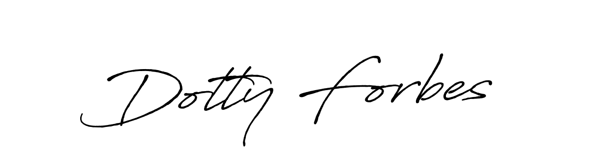 Antro_Vectra_Bolder is a professional signature style that is perfect for those who want to add a touch of class to their signature. It is also a great choice for those who want to make their signature more unique. Get Dotty Forbes name to fancy signature for free. Dotty Forbes signature style 7 images and pictures png