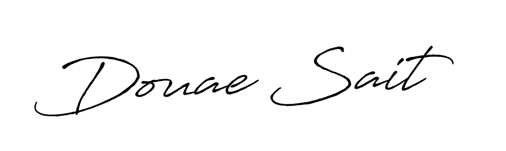 Design your own signature with our free online signature maker. With this signature software, you can create a handwritten (Antro_Vectra_Bolder) signature for name Douae Sait. Douae Sait signature style 7 images and pictures png