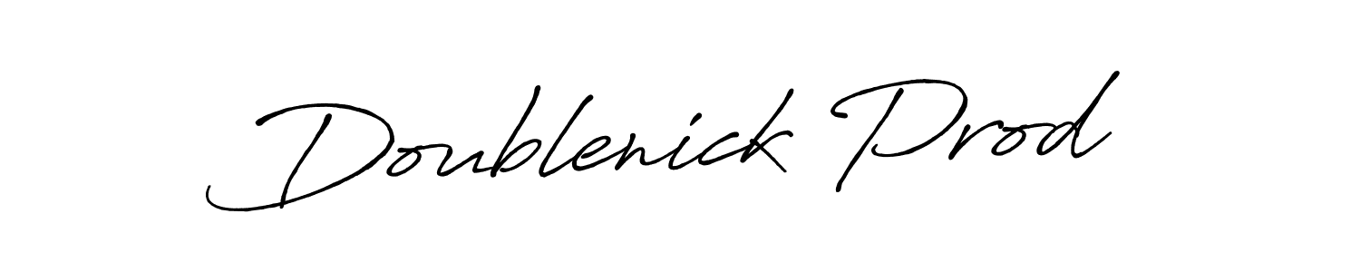 How to make Doublenick Prod name signature. Use Antro_Vectra_Bolder style for creating short signs online. This is the latest handwritten sign. Doublenick Prod signature style 7 images and pictures png