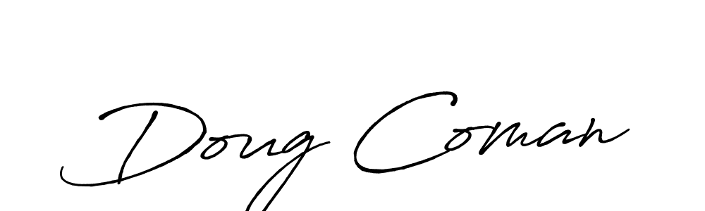 The best way (Antro_Vectra_Bolder) to make a short signature is to pick only two or three words in your name. The name Doug Coman include a total of six letters. For converting this name. Doug Coman signature style 7 images and pictures png