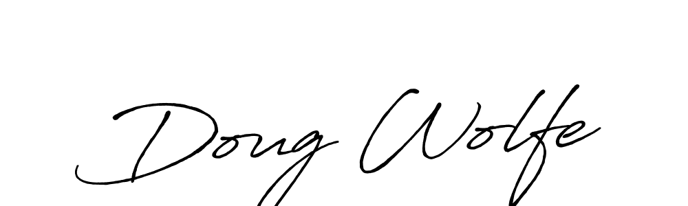 Make a beautiful signature design for name Doug Wolfe. With this signature (Antro_Vectra_Bolder) style, you can create a handwritten signature for free. Doug Wolfe signature style 7 images and pictures png
