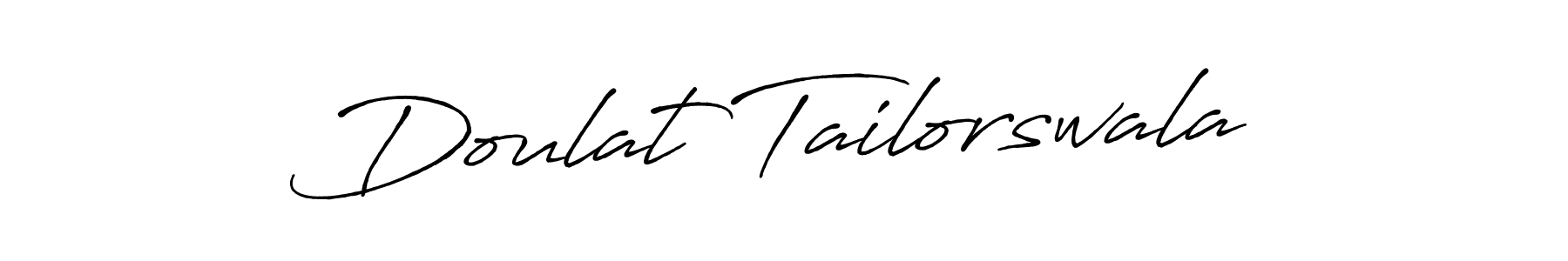 Make a beautiful signature design for name Doulat Tailorswala. With this signature (Antro_Vectra_Bolder) style, you can create a handwritten signature for free. Doulat Tailorswala signature style 7 images and pictures png