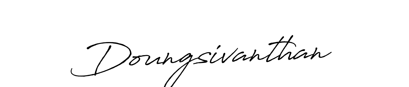 How to make Doungsivanthan name signature. Use Antro_Vectra_Bolder style for creating short signs online. This is the latest handwritten sign. Doungsivanthan signature style 7 images and pictures png