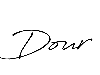 Dour stylish signature style. Best Handwritten Sign (Antro_Vectra_Bolder) for my name. Handwritten Signature Collection Ideas for my name Dour. Dour signature style 7 images and pictures png