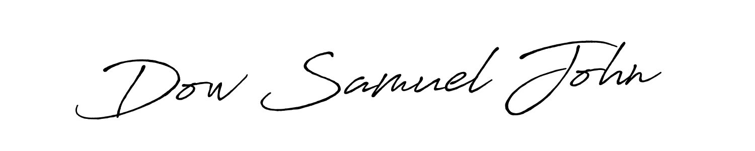 Antro_Vectra_Bolder is a professional signature style that is perfect for those who want to add a touch of class to their signature. It is also a great choice for those who want to make their signature more unique. Get Dow Samuel John name to fancy signature for free. Dow Samuel John signature style 7 images and pictures png