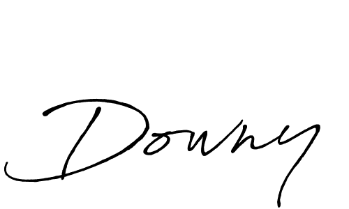 Create a beautiful signature design for name Downy. With this signature (Antro_Vectra_Bolder) fonts, you can make a handwritten signature for free. Downy signature style 7 images and pictures png