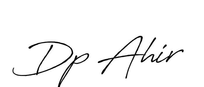 Design your own signature with our free online signature maker. With this signature software, you can create a handwritten (Antro_Vectra_Bolder) signature for name Dp Ahir. Dp Ahir signature style 7 images and pictures png