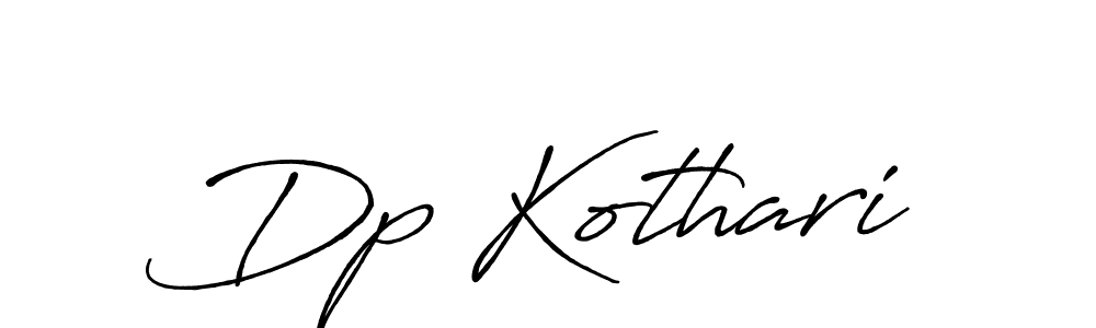 Make a beautiful signature design for name Dp Kothari. With this signature (Antro_Vectra_Bolder) style, you can create a handwritten signature for free. Dp Kothari signature style 7 images and pictures png
