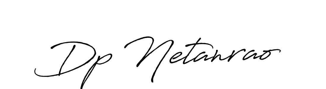 How to make Dp Netanrao name signature. Use Antro_Vectra_Bolder style for creating short signs online. This is the latest handwritten sign. Dp Netanrao signature style 7 images and pictures png