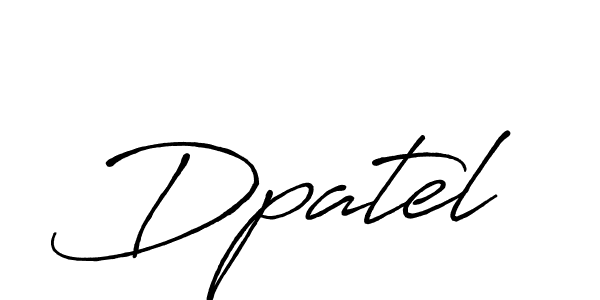 How to make Dpatel name signature. Use Antro_Vectra_Bolder style for creating short signs online. This is the latest handwritten sign. Dpatel signature style 7 images and pictures png