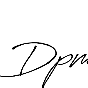 Dpm stylish signature style. Best Handwritten Sign (Antro_Vectra_Bolder) for my name. Handwritten Signature Collection Ideas for my name Dpm. Dpm signature style 7 images and pictures png