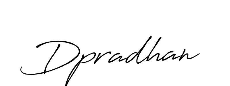 Dpradhan stylish signature style. Best Handwritten Sign (Antro_Vectra_Bolder) for my name. Handwritten Signature Collection Ideas for my name Dpradhan. Dpradhan signature style 7 images and pictures png