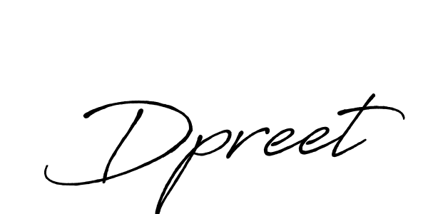 Dpreet stylish signature style. Best Handwritten Sign (Antro_Vectra_Bolder) for my name. Handwritten Signature Collection Ideas for my name Dpreet. Dpreet signature style 7 images and pictures png