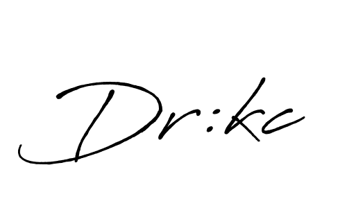 Design your own signature with our free online signature maker. With this signature software, you can create a handwritten (Antro_Vectra_Bolder) signature for name Dr:kc. Dr:kc signature style 7 images and pictures png