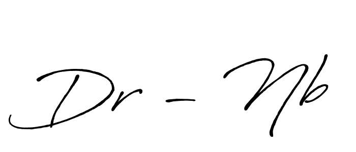 Design your own signature with our free online signature maker. With this signature software, you can create a handwritten (Antro_Vectra_Bolder) signature for name Dr - Nb. Dr - Nb signature style 7 images and pictures png