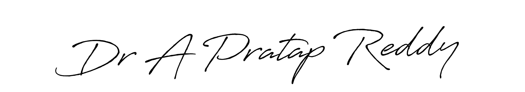 Make a beautiful signature design for name Dr A Pratap Reddy. With this signature (Antro_Vectra_Bolder) style, you can create a handwritten signature for free. Dr A Pratap Reddy signature style 7 images and pictures png