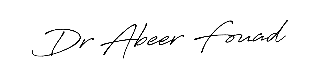 Design your own signature with our free online signature maker. With this signature software, you can create a handwritten (Antro_Vectra_Bolder) signature for name Dr Abeer Fouad. Dr Abeer Fouad signature style 7 images and pictures png