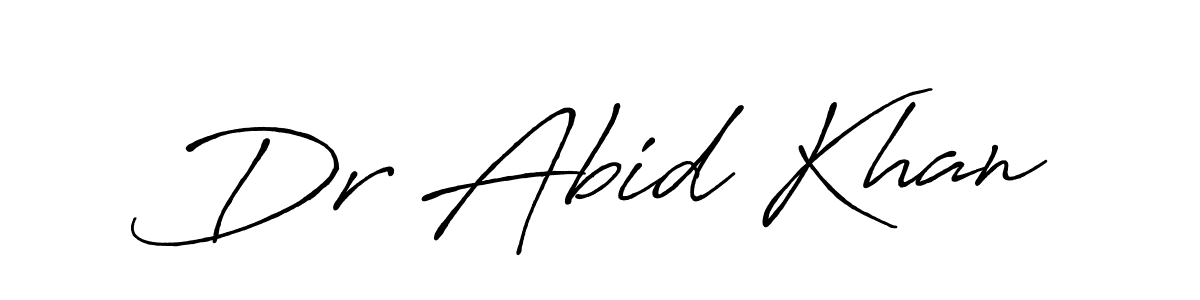 Also we have Dr Abid Khan name is the best signature style. Create professional handwritten signature collection using Antro_Vectra_Bolder autograph style. Dr Abid Khan signature style 7 images and pictures png