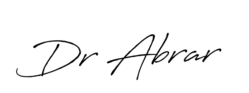 How to make Dr Abrar signature? Antro_Vectra_Bolder is a professional autograph style. Create handwritten signature for Dr Abrar name. Dr Abrar signature style 7 images and pictures png