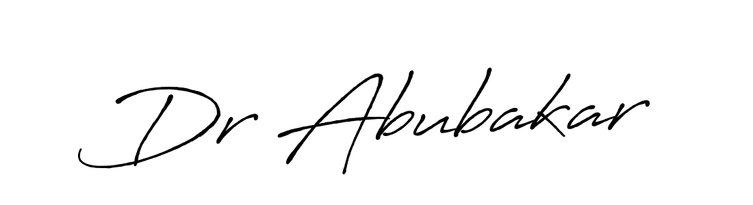 How to make Dr Abubakar signature? Antro_Vectra_Bolder is a professional autograph style. Create handwritten signature for Dr Abubakar name. Dr Abubakar signature style 7 images and pictures png