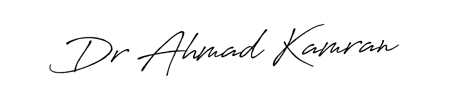 Make a short Dr Ahmad Kamran signature style. Manage your documents anywhere anytime using Antro_Vectra_Bolder. Create and add eSignatures, submit forms, share and send files easily. Dr Ahmad Kamran signature style 7 images and pictures png