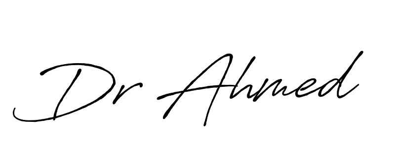 Make a beautiful signature design for name Dr Ahmed. With this signature (Antro_Vectra_Bolder) style, you can create a handwritten signature for free. Dr Ahmed signature style 7 images and pictures png