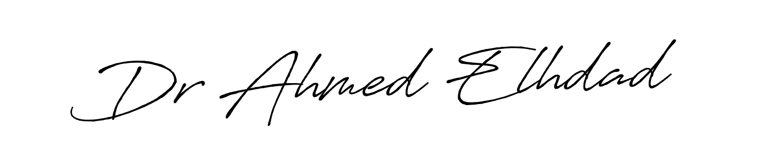 How to make Dr Ahmed Elhdad name signature. Use Antro_Vectra_Bolder style for creating short signs online. This is the latest handwritten sign. Dr Ahmed Elhdad signature style 7 images and pictures png