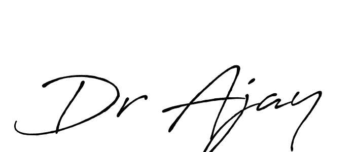 Make a beautiful signature design for name Dr Ajay. With this signature (Antro_Vectra_Bolder) style, you can create a handwritten signature for free. Dr Ajay signature style 7 images and pictures png