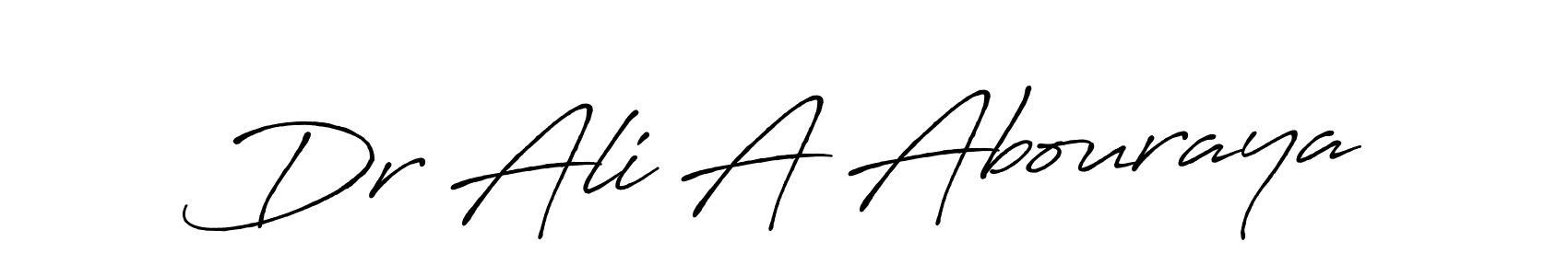 Also we have Dr Ali A Abouraya name is the best signature style. Create professional handwritten signature collection using Antro_Vectra_Bolder autograph style. Dr Ali A Abouraya signature style 7 images and pictures png