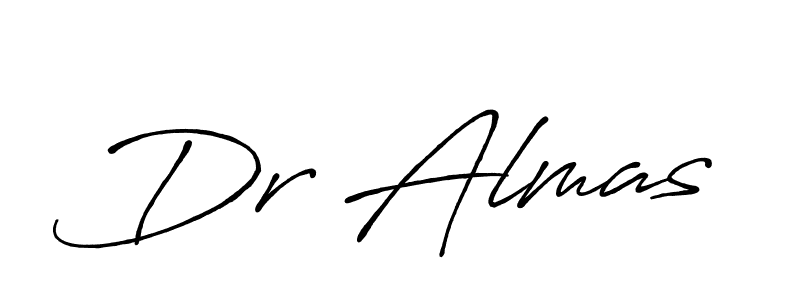 How to make Dr Almas name signature. Use Antro_Vectra_Bolder style for creating short signs online. This is the latest handwritten sign. Dr Almas signature style 7 images and pictures png