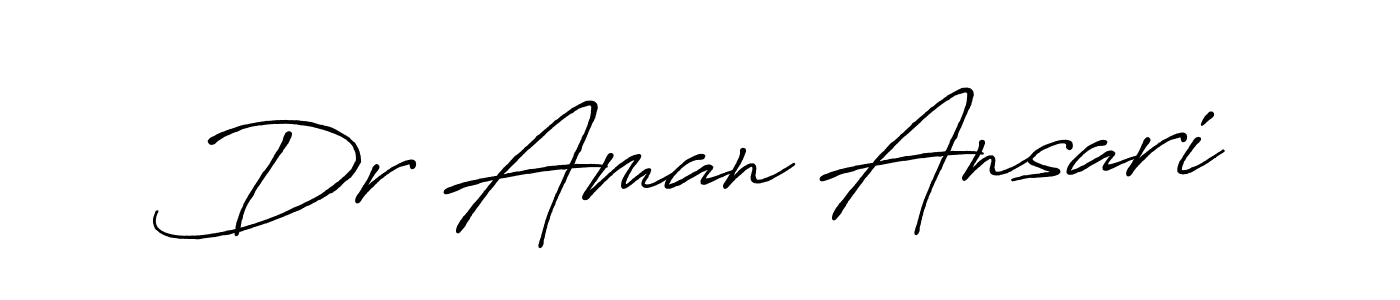 The best way (Antro_Vectra_Bolder) to make a short signature is to pick only two or three words in your name. The name Dr Aman Ansari include a total of six letters. For converting this name. Dr Aman Ansari signature style 7 images and pictures png
