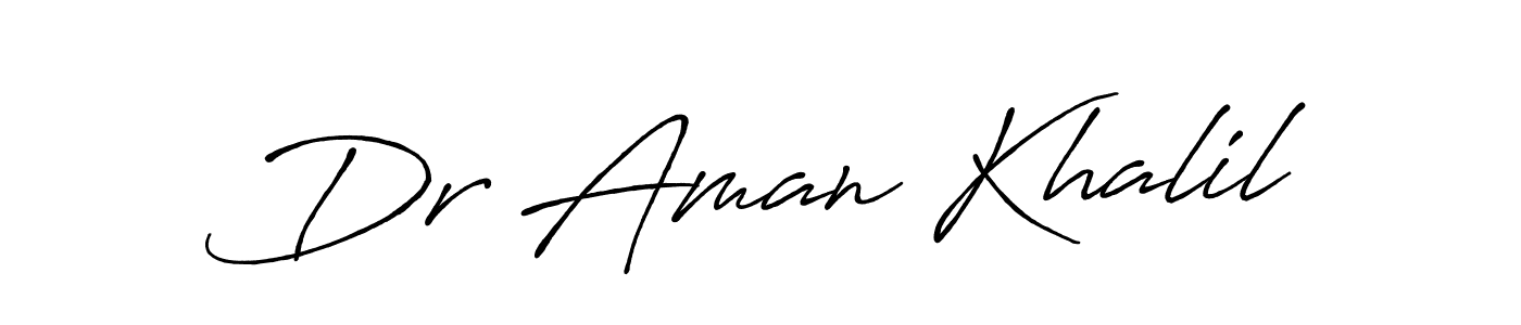 Also we have Dr Aman Khalil name is the best signature style. Create professional handwritten signature collection using Antro_Vectra_Bolder autograph style. Dr Aman Khalil signature style 7 images and pictures png