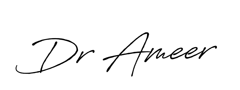 Also we have Dr Ameer name is the best signature style. Create professional handwritten signature collection using Antro_Vectra_Bolder autograph style. Dr Ameer signature style 7 images and pictures png