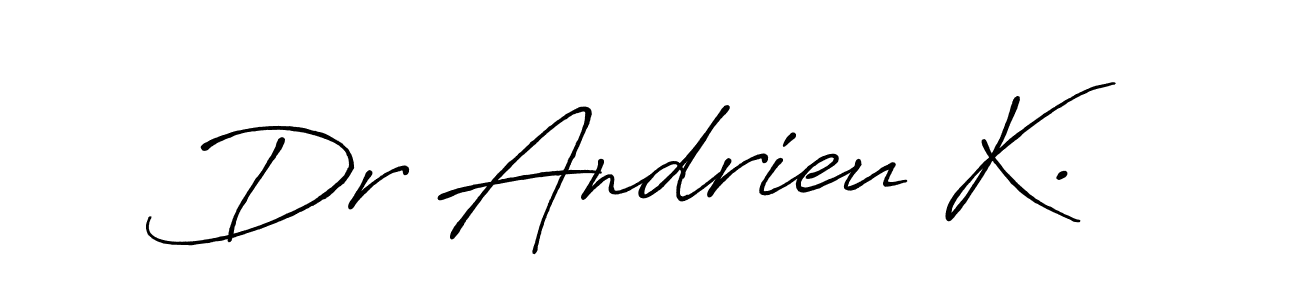 Also You can easily find your signature by using the search form. We will create Dr Andrieu K. name handwritten signature images for you free of cost using Antro_Vectra_Bolder sign style. Dr Andrieu K. signature style 7 images and pictures png