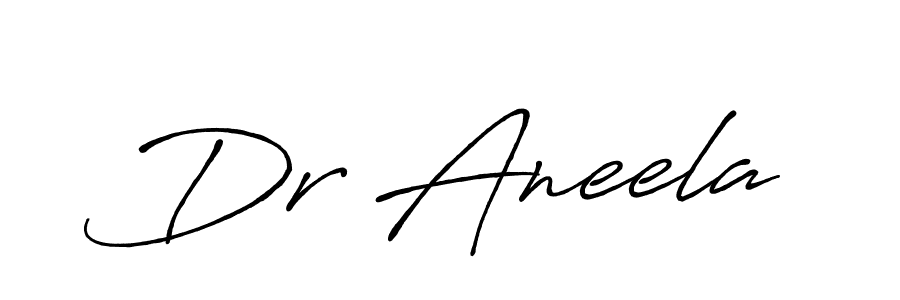 How to make Dr Aneela name signature. Use Antro_Vectra_Bolder style for creating short signs online. This is the latest handwritten sign. Dr Aneela signature style 7 images and pictures png