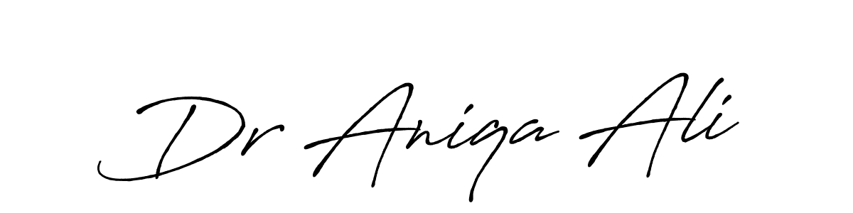 The best way (Antro_Vectra_Bolder) to make a short signature is to pick only two or three words in your name. The name Dr Aniqa Ali include a total of six letters. For converting this name. Dr Aniqa Ali signature style 7 images and pictures png