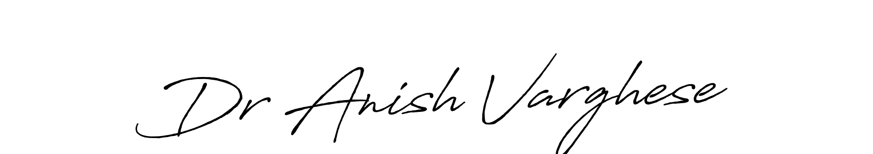 Use a signature maker to create a handwritten signature online. With this signature software, you can design (Antro_Vectra_Bolder) your own signature for name Dr Anish Varghese. Dr Anish Varghese signature style 7 images and pictures png