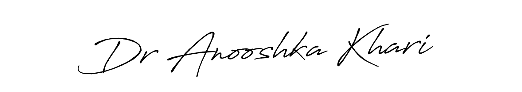 Design your own signature with our free online signature maker. With this signature software, you can create a handwritten (Antro_Vectra_Bolder) signature for name Dr Anooshka Khari. Dr Anooshka Khari signature style 7 images and pictures png