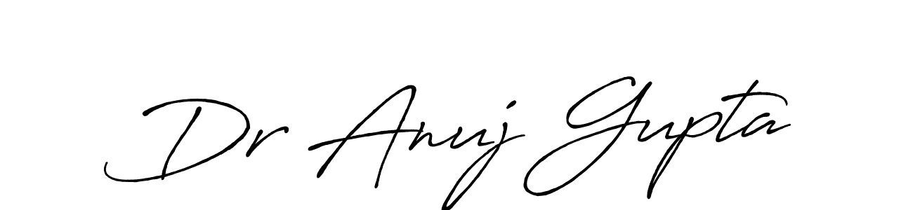 How to make Dr Anuj Gupta name signature. Use Antro_Vectra_Bolder style for creating short signs online. This is the latest handwritten sign. Dr Anuj Gupta signature style 7 images and pictures png