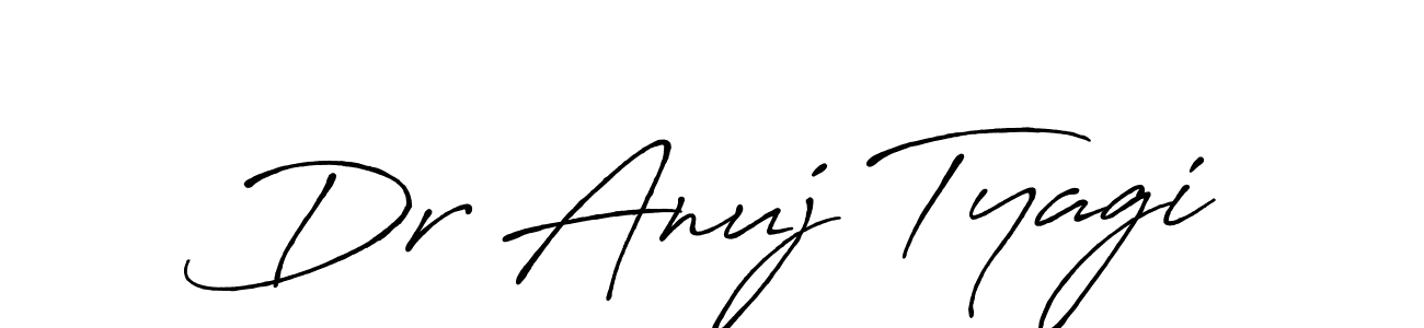 Antro_Vectra_Bolder is a professional signature style that is perfect for those who want to add a touch of class to their signature. It is also a great choice for those who want to make their signature more unique. Get Dr Anuj Tyagi name to fancy signature for free. Dr Anuj Tyagi signature style 7 images and pictures png
