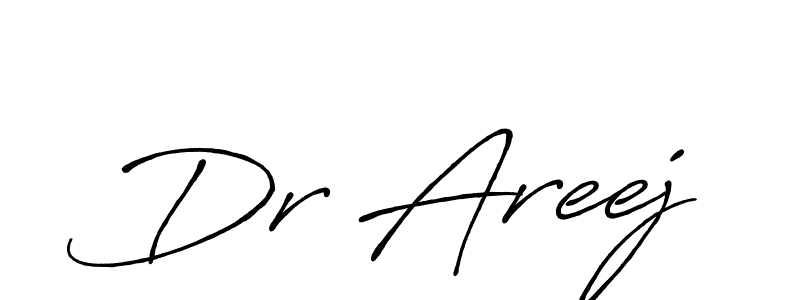 Use a signature maker to create a handwritten signature online. With this signature software, you can design (Antro_Vectra_Bolder) your own signature for name Dr Areej. Dr Areej signature style 7 images and pictures png
